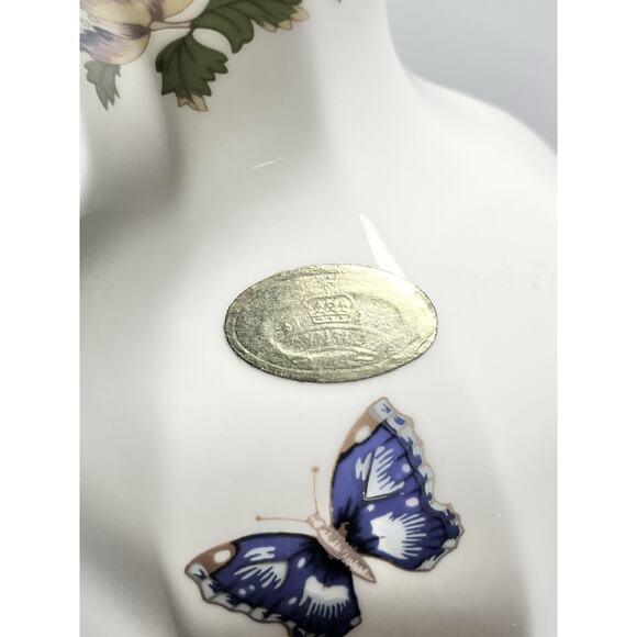 Aynsley “Cottage Garden” Bone China Tall Paneled Hour Figure Table Vase 8 7/8” - Picture 7 of 7